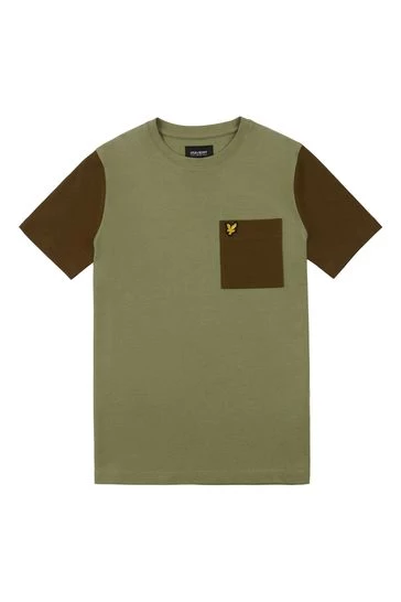 Lyle & Scott Green Colour Block T-Shirt 4 Lyle & Scott Green Colour Block T-Shirt - Image 4