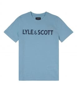Lyle & Scott Blue Text T-Shirt