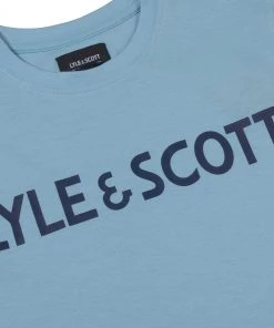 Lyle & Scott Blue Text T-Shirt -Lyle & Scott Outlet | Sale unnamed file 297 scaled