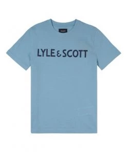 Lyle & Scott Blue Text T-Shirt -Lyle & Scott Outlet | Sale unnamed file 298
