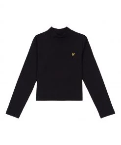 Lyle & Scott Black Long Sleeve Turtleneck T-Shirt