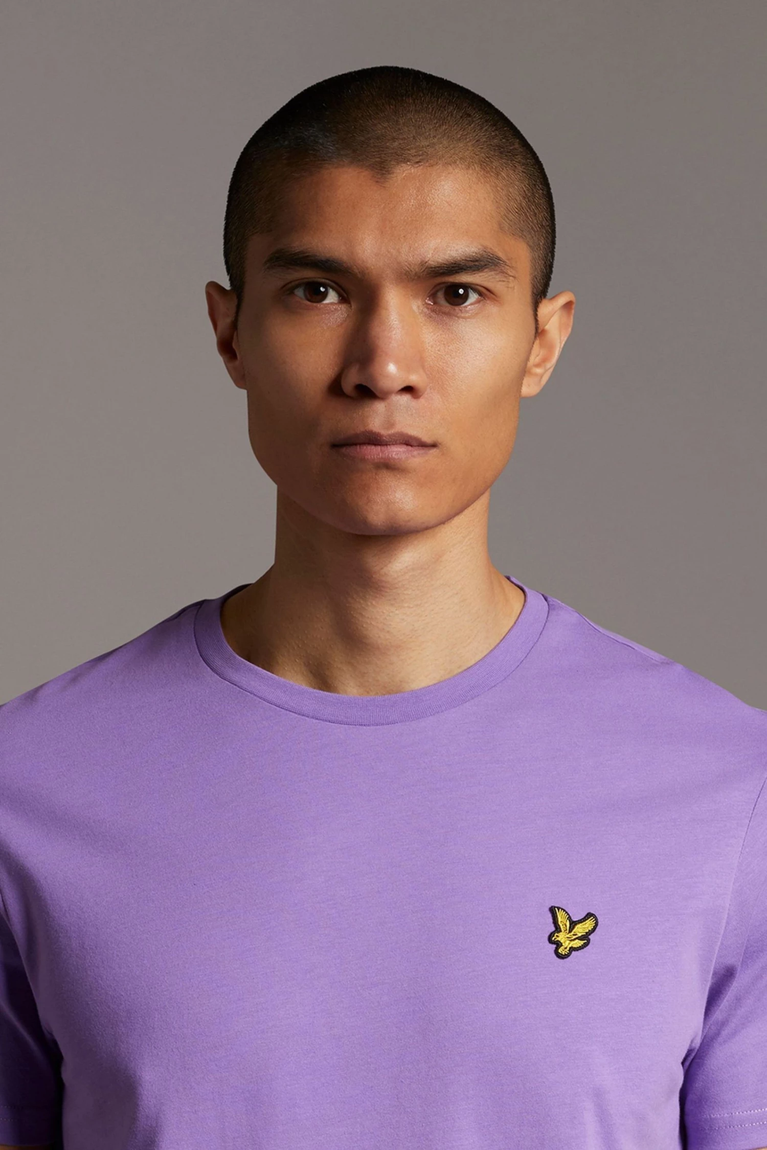 Lyle & Scott Purple Plain T-Shirt 4 Lyle & Scott Purple Plain T-Shirt - Image 4