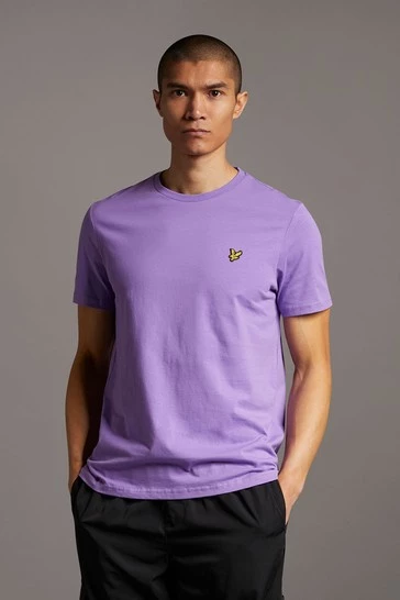 Lyle & Scott Purple Plain T-Shirt 5 Lyle & Scott Purple Plain T-Shirt - Image 5