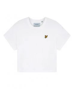 Lyle & Scott White Cropped T-Shirt -Lyle & Scott Outlet | Sale unnamed file 326