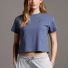Lyle & Scott Blue Cropped T-Shirt