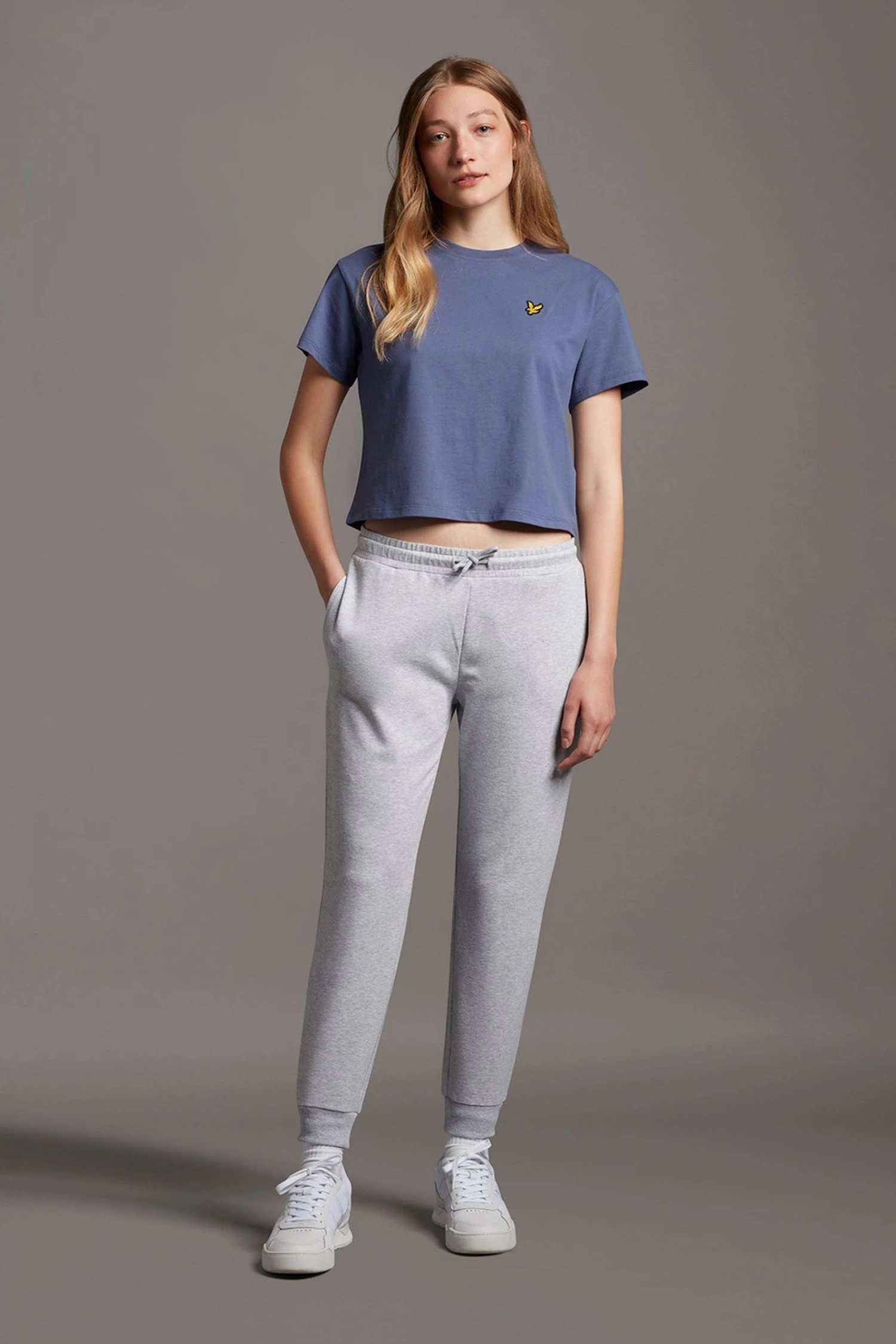 Lyle & Scott Blue Cropped T-Shirt 3 Lyle & Scott Blue Cropped T-Shirt - Image 3