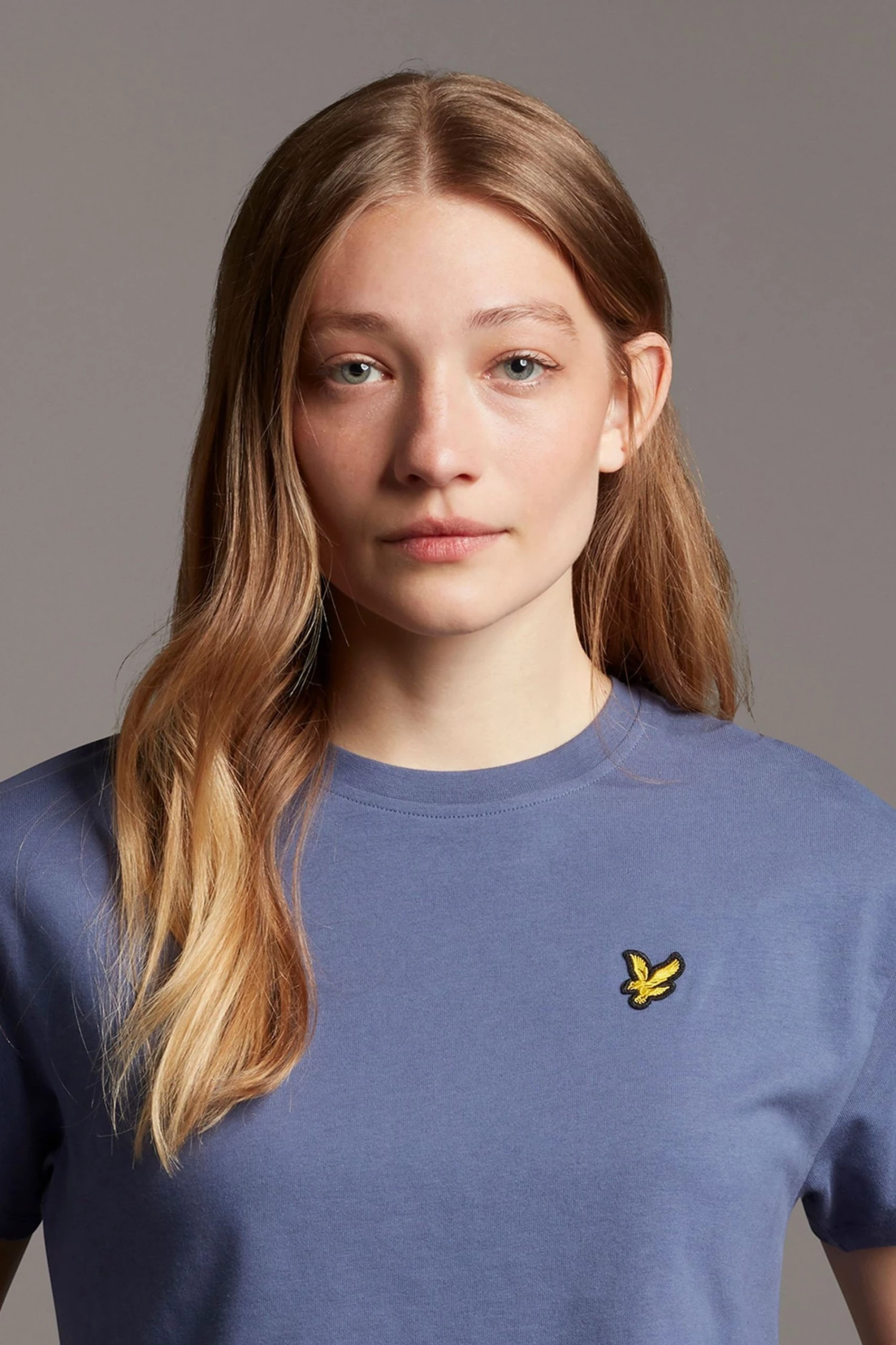 Lyle & Scott Blue Cropped T-Shirt 4 Lyle & Scott Blue Cropped T-Shirt - Image 4