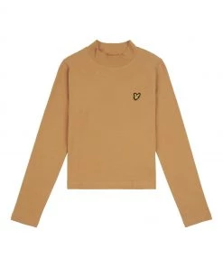 Lyle & Scott Brown Long Sleeve Turtle Neck T-Shirt