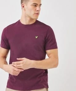 Lyle & Scott Organic Crew Neck T-Shirt Blue -Lyle & Scott Outlet | Sale unnamed file 354