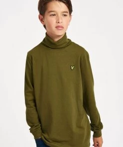 Lyle & Scott Green Heavyweight Turtle Neck Jersey