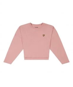 Lyle & Scott Red Long Sleeve Step Hem Top