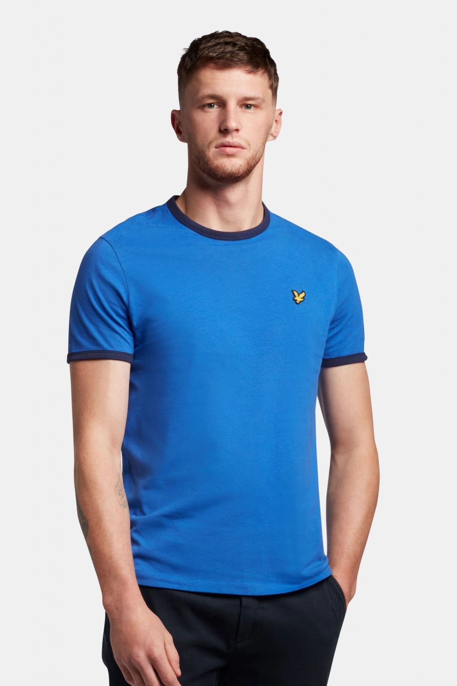 Lyle & Scott Blue Ringer T-Shirt 1 Lyle & Scott Blue Ringer T-Shirt