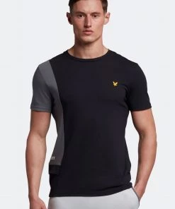 Lyle & Scott Black Colourblock Pocket T-Shirt