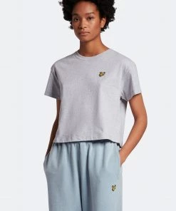 Lyle & Scott Grey Cropped T-Shirt
