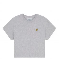 Lyle & Scott Grey Cropped T-Shirt -Lyle & Scott Outlet | Sale unnamed file 408 scaled