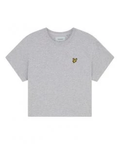 Lyle & Scott Grey Cropped T-Shirt -Lyle & Scott Outlet | Sale unnamed file 409