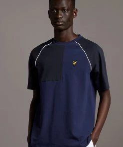 Lyle & Scott Blue Contrast Panel T-Shirt