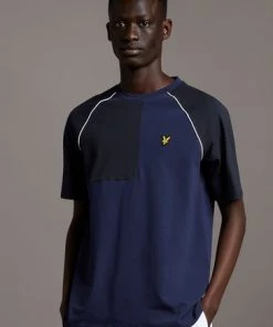 Lyle & Scott Blue Contrast Panel T-Shirt 9 Lyle & Scott Blue Contrast Panel T-Shirt -Lyle & Scott Outlet | Sale unnamed file 418