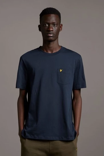 Lyle & Scott Blue Relaxed Pocket T-Shirt 5 Lyle & Scott Blue Relaxed Pocket T-Shirt - Image 5