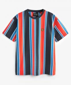 Lyle & Scott Blue Vertical Stripe T-Shirt -Lyle & Scott Outlet | Sale unnamed file 436