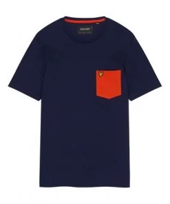 Lyle & Scott Orange Contrast Pocket T-Shirt -Lyle & Scott Outlet | Sale unnamed file 457
