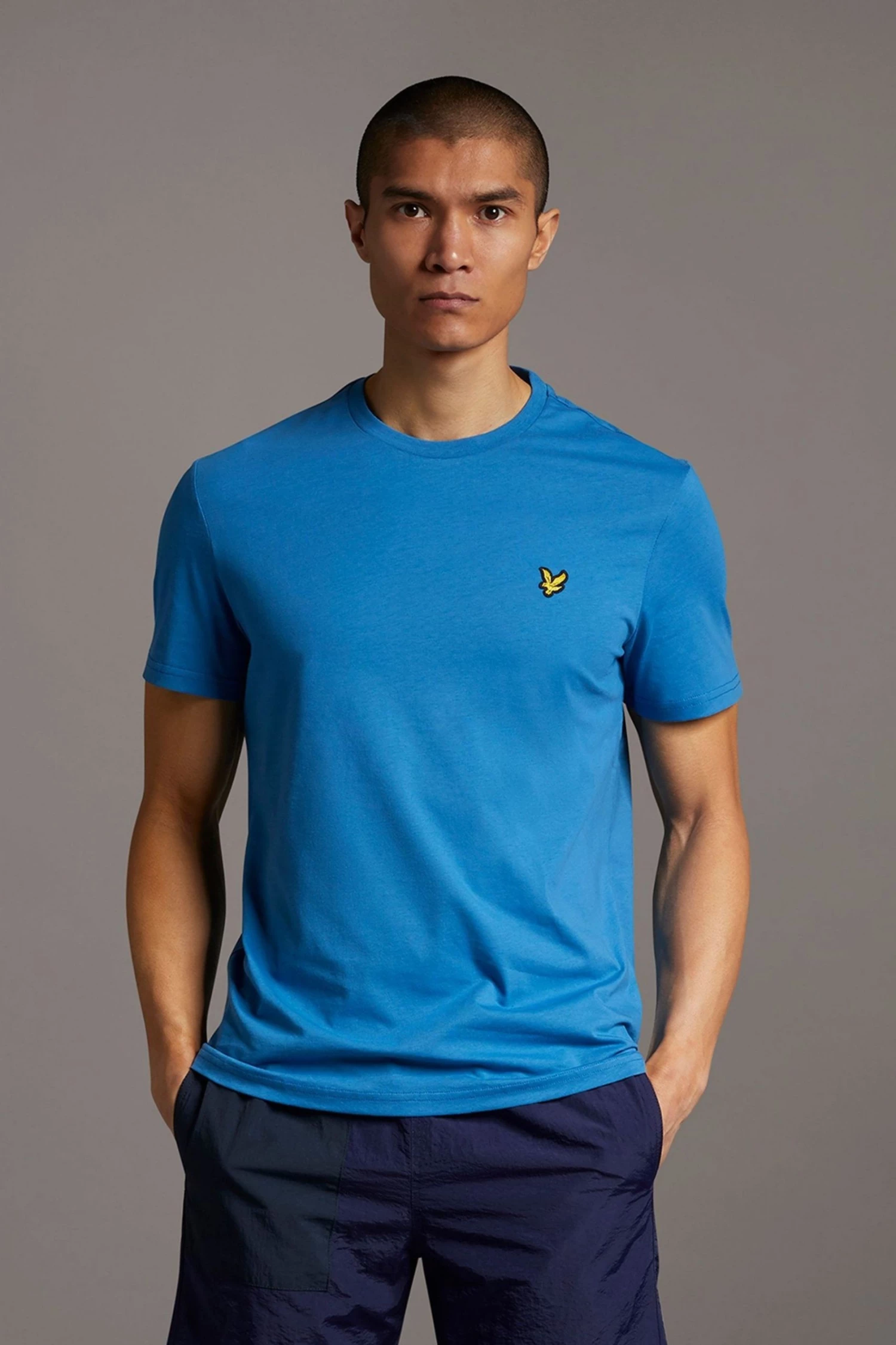 Lyle & Scott Blue Plain T-Shirt 1 Lyle & Scott Blue Plain T-Shirt