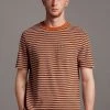 Lyle & Scott Brown Brushed Stripe T-Shirt