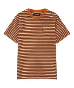 Lyle & Scott Brown Brushed Stripe T-Shirt -Lyle & Scott Outlet | Sale unnamed file 482 scaled