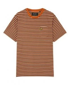 Lyle & Scott Brown Brushed Stripe T-Shirt -Lyle & Scott Outlet | Sale unnamed file 483
