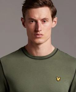 Lyle & Scott Green Contrast Seams T-Shirt -Lyle & Scott Outlet | Sale unnamed file 491 scaled