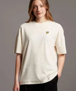 Lyle & Scott White Bouclé T-Shirt