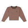 Lyle & Scott Charcoal Grey & Pink Long Sleeve Stripe T-Shirt
