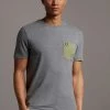 Lyle & Scott Grey Contrast Pocket T-Shirt