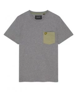 Lyle & Scott Grey Contrast Pocket T-Shirt -Lyle & Scott Outlet | Sale unnamed file 534