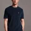 Lyle & Scott Blue Bouclé T-Shirt