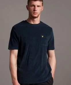 Lyle & Scott Blue Bouclé T-Shirt