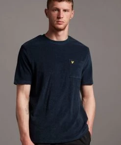 Lyle & Scott Blue Bouclé T-Shirt -Lyle & Scott Outlet | Sale unnamed file 539