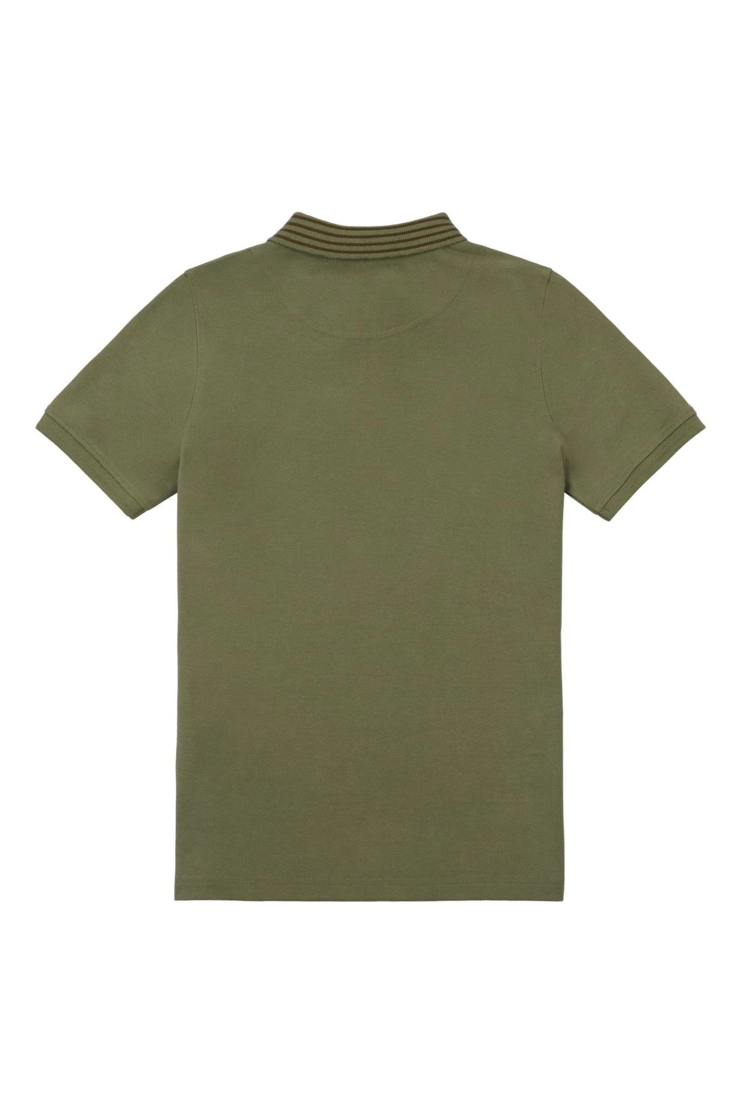 Lyle & Scott Green Striped Collar Polo Shirt 2 Lyle & Scott Green Striped Collar Polo Shirt - Image 2