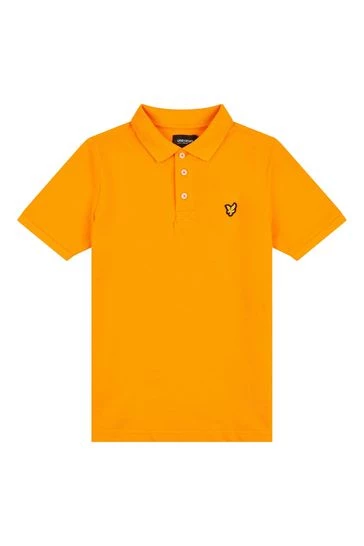 Lyle & Scott Orange Classic Polo Shirt 4 Lyle & Scott Orange Classic Polo Shirt - Image 4