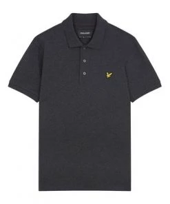Lyle & Scott Organic Classic Polo Shirt Charcoal Marl -Lyle & Scott Outlet | Sale unnamed file 603