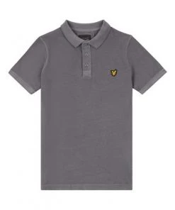 Lyle & Scott Grey Acid Wash Jersey Polo Shirt -Lyle & Scott Outlet | Sale unnamed file 629