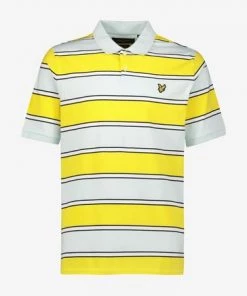 Lyle & Scott Broad Stripe Polo Shirt Yellow -Lyle & Scott Outlet | Sale unnamed file 637
