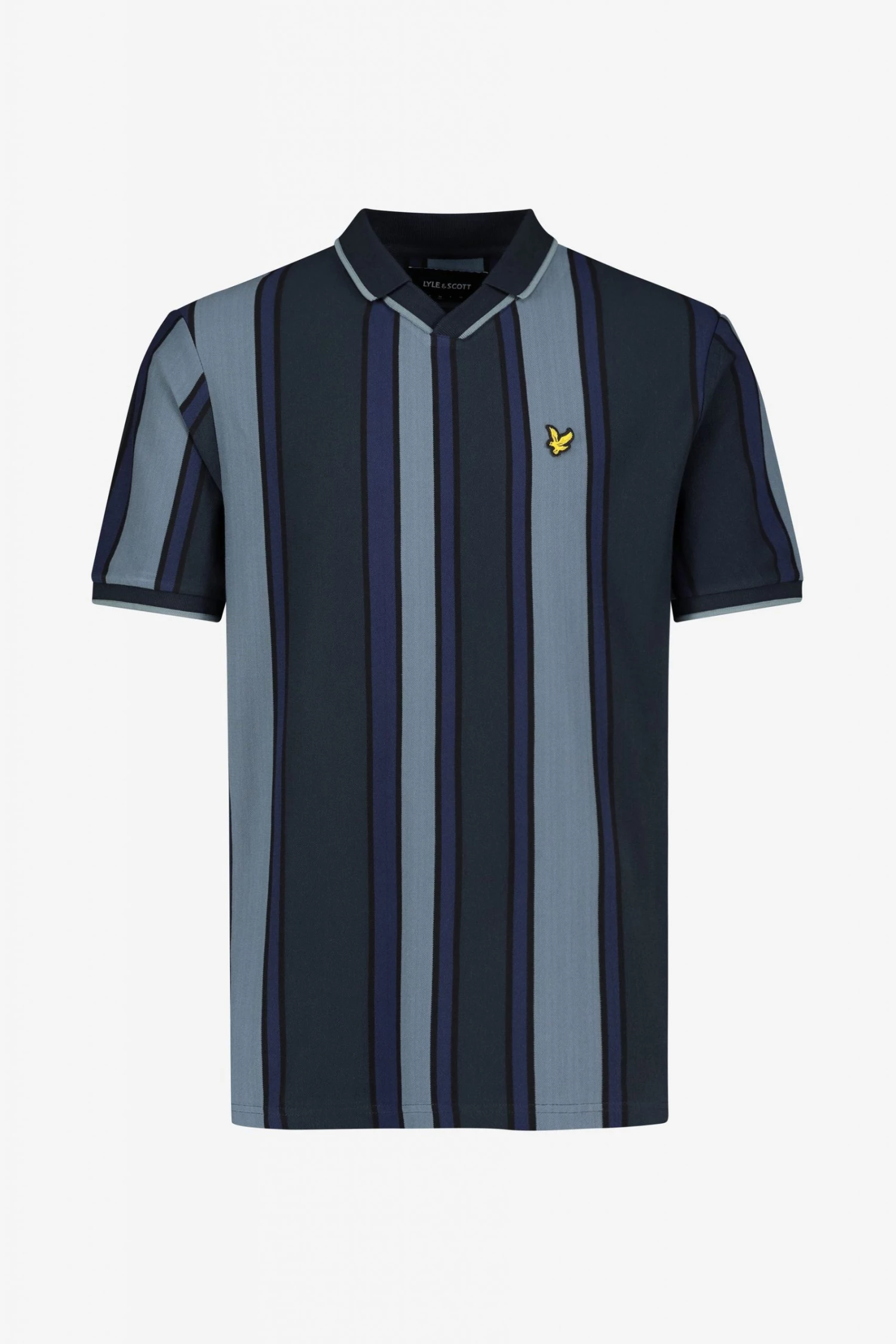 Lyle & Scott Vertical Stripe Football Polo Shirt 1 Lyle & Scott Vertical Stripe Football Polo Shirt
