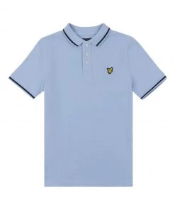 Lyle & Scott Blue Tipped Polo Shirt