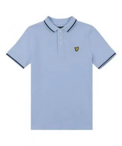 Lyle & Scott Blue Tipped Polo Shirt -Lyle & Scott Outlet | Sale unnamed file 643