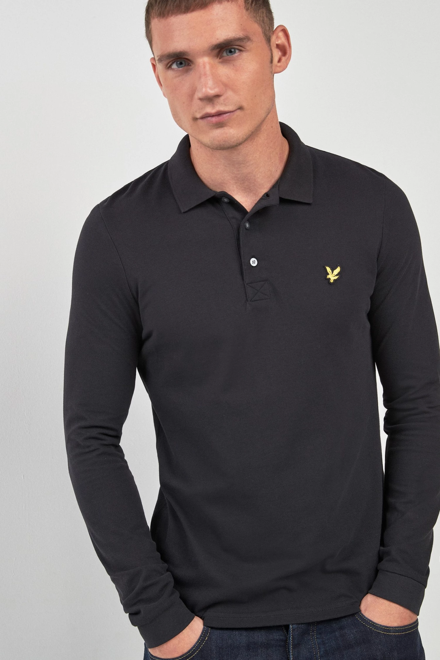 Lyle & Scott Long Sleeve Polo Shirt Navy 1 Lyle & Scott Long Sleeve Polo Shirt Navy