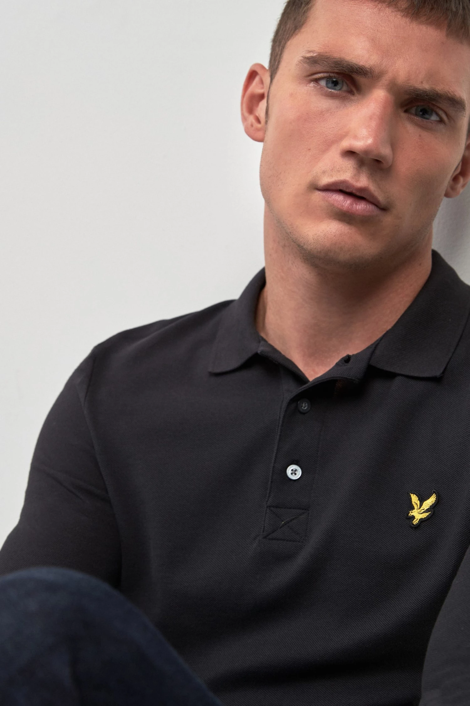 Lyle & Scott Long Sleeve Polo Shirt Navy 4 Lyle & Scott Long Sleeve Polo Shirt Navy - Image 4