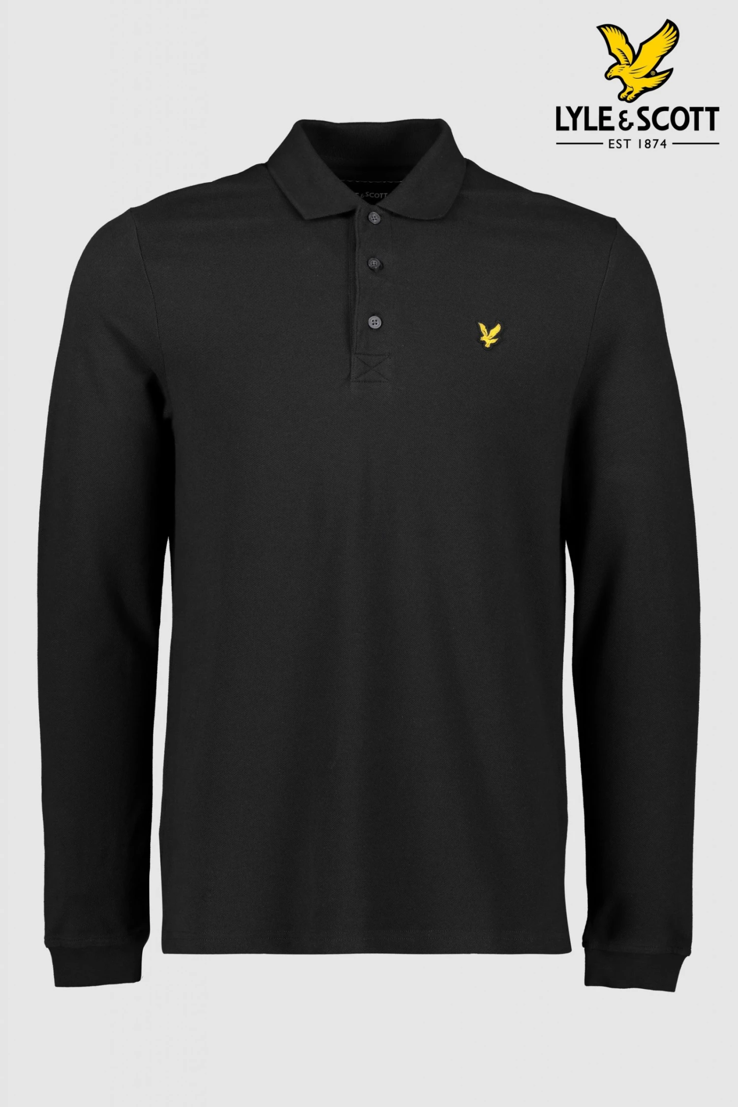 Lyle & Scott Long Sleeve Polo Shirt Navy 5 Lyle & Scott Long Sleeve Polo Shirt Navy - Image 5