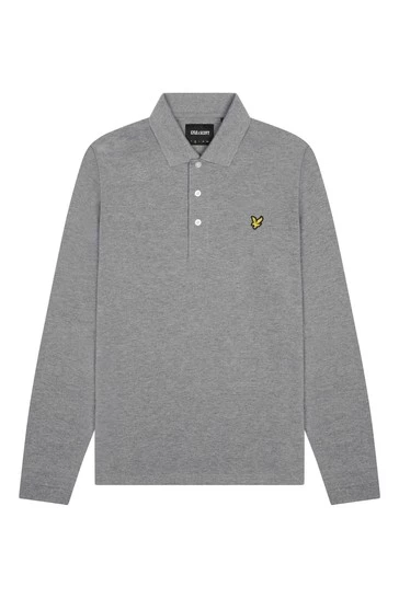Lyle & Scott Long Sleeve Polo Shirt Navy 8 Lyle & Scott Long Sleeve Polo Shirt Navy - Image 8