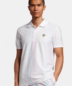 Lyle & Scott Multi Stripe Polo Shirt Navy